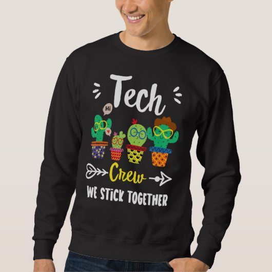 Tech Crew Leuke School Cactus Team Tech Teacher SQ Trui (Voorkant)