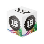 Tech curve 15-jarige beloning werknemer kubus (Voorkant hoekig)