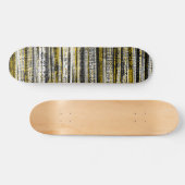 Tech Decay - Zwart en Wit op Amber Persoonlijk Skateboard (Horizontaal)