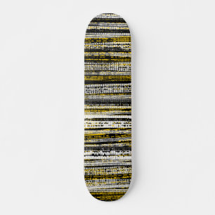 Tech Decay - Zwart en Wit op Amber Persoonlijk Skateboard