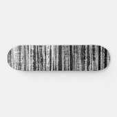 Tech Decay - zwart en wit op hout Skateboard (Horizontaal)