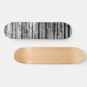 Tech Decay - zwart en wit op hout Skateboard (Horizontaal)
