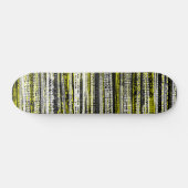 Tech Decay - zwart-wit op geel Skateboard (Horizontaal)
