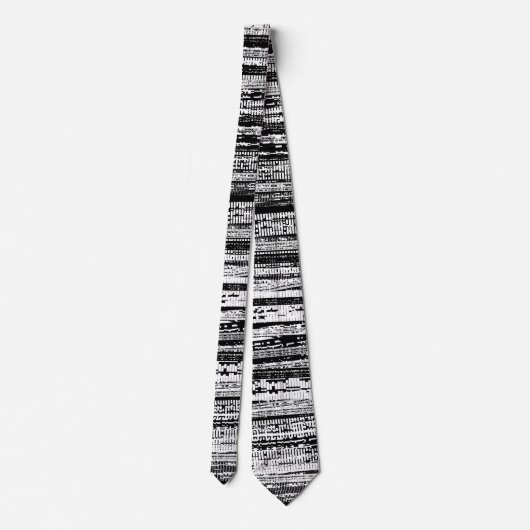 Tech Decay - zwart-wit Stropdas (Achterkant)