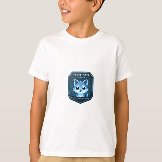 Tech-Den Junior Bouwen-Maken-Ontdekken T-shirt (Voorkant)