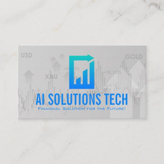 Tech Document Logo | Financieel diagram Visitekaartje (Voorkant)