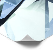 Tech driehoek kristal: 3D achtergrond Poster (Hoek)