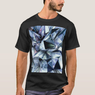 Tech driehoek kristal: 3D achtergrond T-shirt