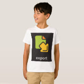Tech Export-pictogram Digitale gegevensbestand T-shirt (Voorkant volledig)