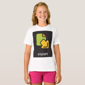 Tech Export-pictogram Digitale gegevensbestand T-shirt (Voorkant volledig)