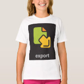 Tech Export-pictogram Digitale gegevensbestand T-shirt (Voorkant)