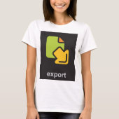 Tech Export-pictogram Digitale gegevensbestand T-shirt (Voorkant)