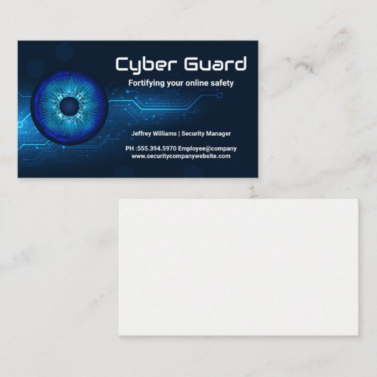 Tech Eye-Logo | Moderne achtergrond Visitekaartje (Voorkant / Achterkant)