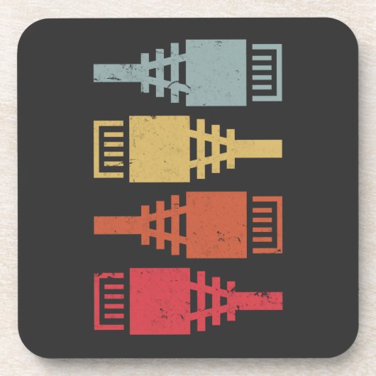 Tech Fan Network Engineer LAN-feestje Bier Onderzetter (Voorkant)
