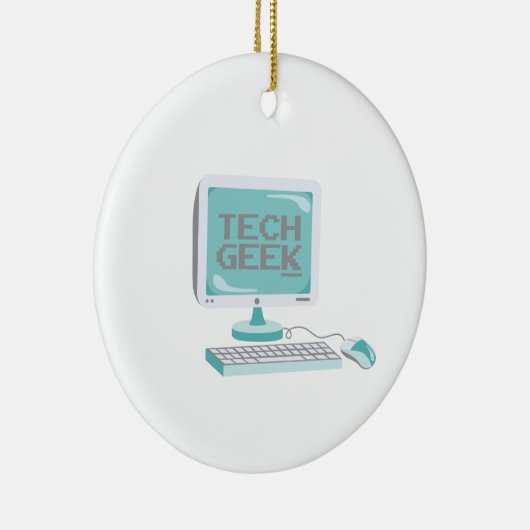 Tech Geek Keramisch Ornament (Rechts)