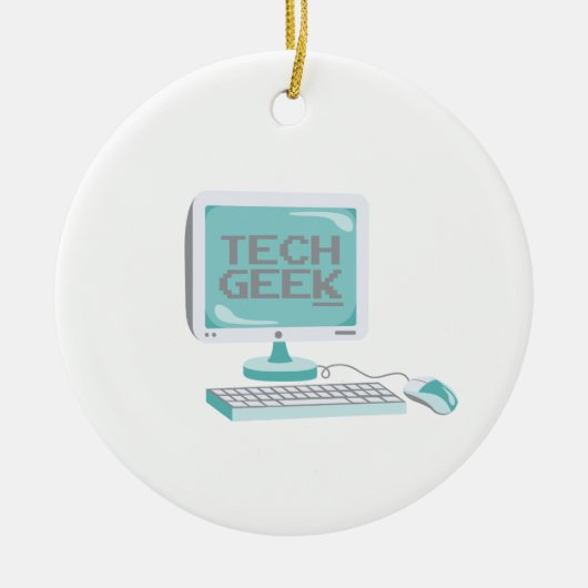 Tech Geek Keramisch Ornament (Voorkant)