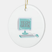 Tech Geek Keramisch Ornament (Links)