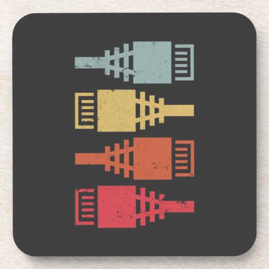 Tech Geek Network Engineer LAN Party Bier Onderzetter (Voorkant)