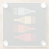 Tech Geek Network Engineer LAN Party Glazen Onderzetter (Achterkant)