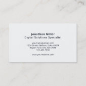 Tech-geïnspireerd Visitekaartje met Wereldbol Logo (Achterkant)