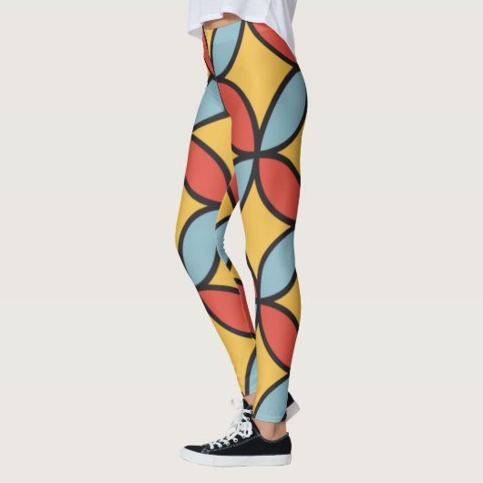 Tech-geïnspireerde Bold UI Pattern Leggings (Links)