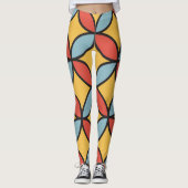 Tech-geïnspireerde Bold UI Pattern Leggings (Voorkant)
