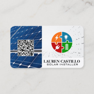Tech Geometrisch Logo Zonnepanelen Energie Visitekaartje