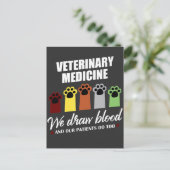 Tech Gift for Veterinary Tech Draw Blood Briefkaart (Staand voorkant)