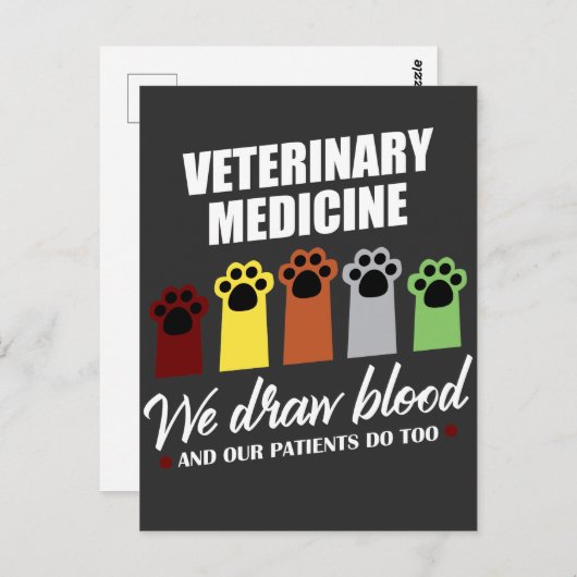 Tech Gift for Veterinary Tech Draw Blood Briefkaart (Voorkant / Achterkant)