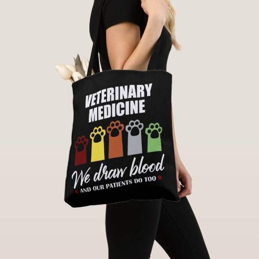 Tech Gift for Veterinary Tech Draw Blood Tote Bag (Dichtbij)