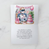 Tech Girls Sparkle STEM Robot Verjaardag Kaart (Binnen)