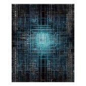 Tech Grid: Slanke digitale kunst Perfect Poster (Voorkant)
