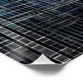 Tech Grid: Slanke digitale kunst Perfect Poster (Hoek)