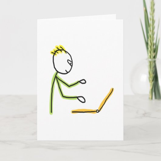 Tech Guy Stickman Kaart (Voorkant)