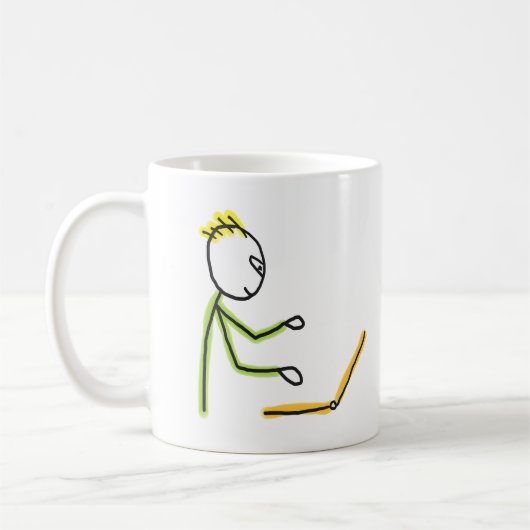 Tech Guy Stickman Koffiemok (Links)