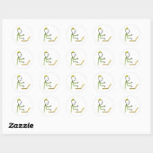 Tech Guy Stickman Ronde Sticker (Vel)