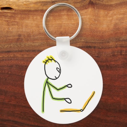 Tech Guy Stickman Sleutelhanger (Achterkant)