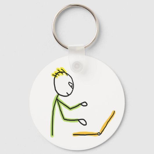 Tech Guy Stickman Sleutelhanger (Achterkant)