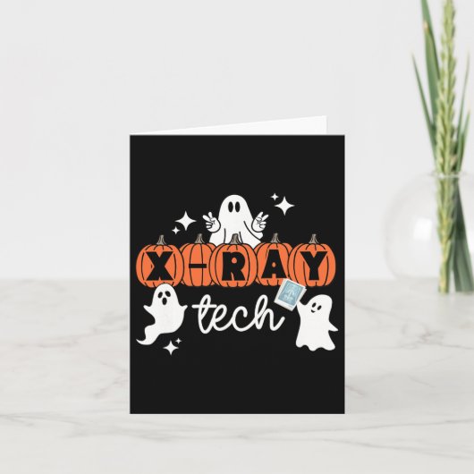 Tech Halloween Technician Squad Xray Tech Pumpkin Kaart (Voorkant)