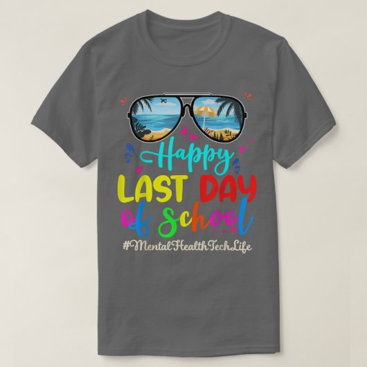 Tech Happy Fday School Sunglasse T-shirt (Design voorkant)