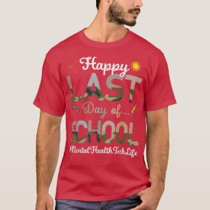 Tech Happy Fijne dag op school Camo Prin T-shirt