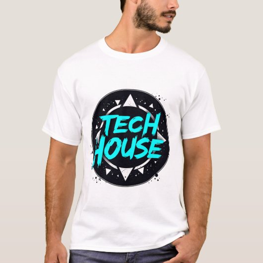 Tech House Vibes - Elektronische muziekgroef T-shirt (Voorkant)
