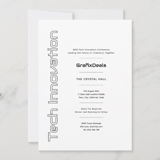 Tech Innovation Zakelijke bedrijfsevenementen Mode Kaart (Voorkant)