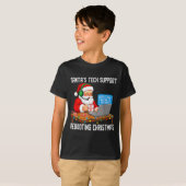 Tech Kerstman's Ondersteuning Herstarten Magie T-shirt (Voorkant volledig)