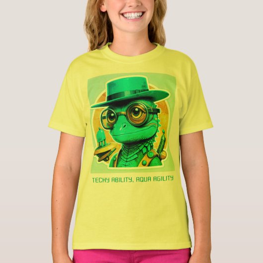 Tech Lizard Lunge Unisex T-shirts (Voorkant)