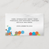 Tech-Logo | Geometrische kleuren Visitekaartje (Achterkant)