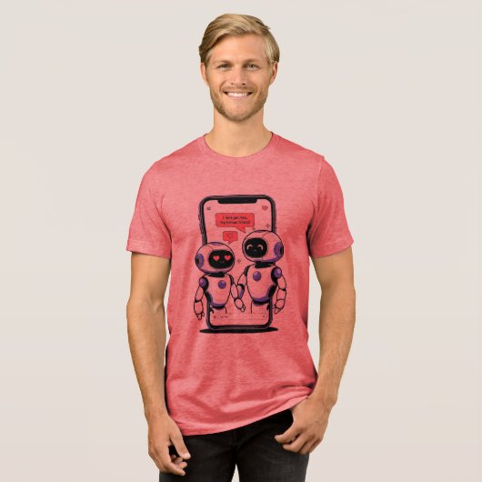 Tech Love Chats Tri-Blend Shirt (Voorkant volledig)