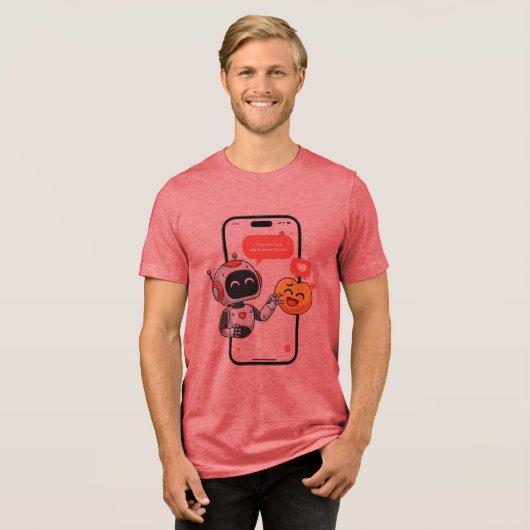 Tech Love Chats Tri-Blend Shirt (Voorkant volledig)