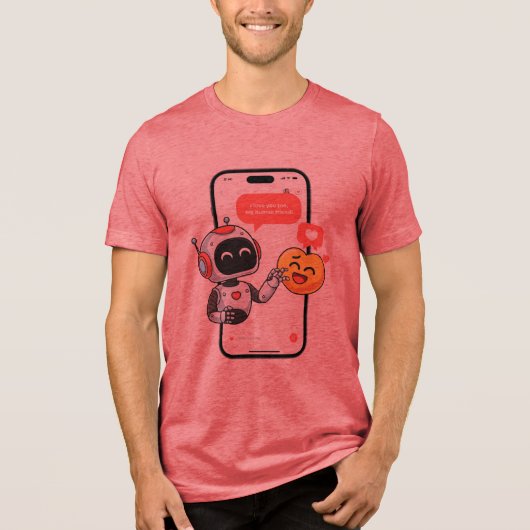 Tech Love Chats Tri-Blend Shirt (Voorkant)