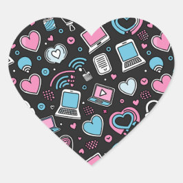 Tech Love Connection Hart Sticker